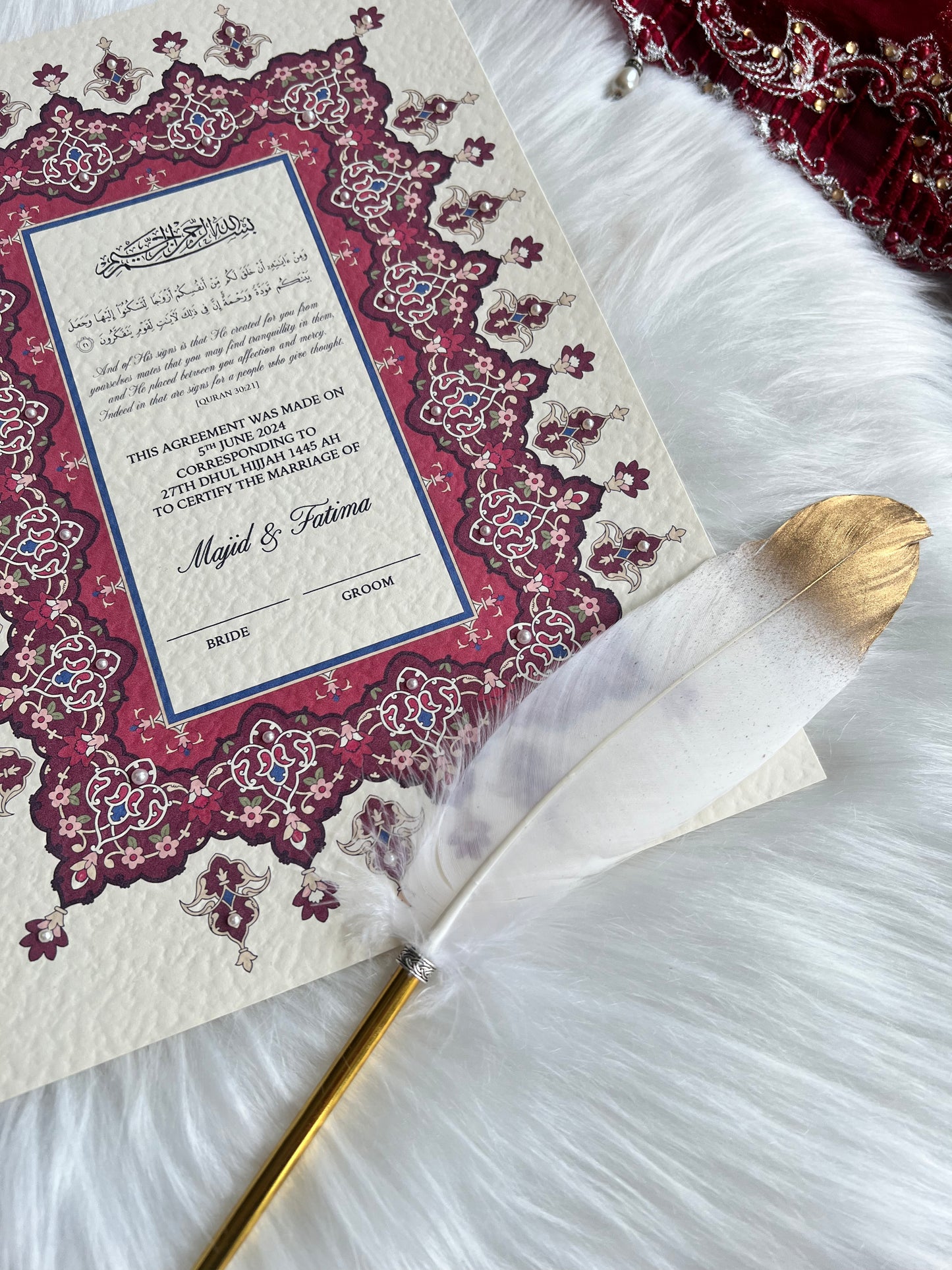 Gold Feather Ball-Point Pen