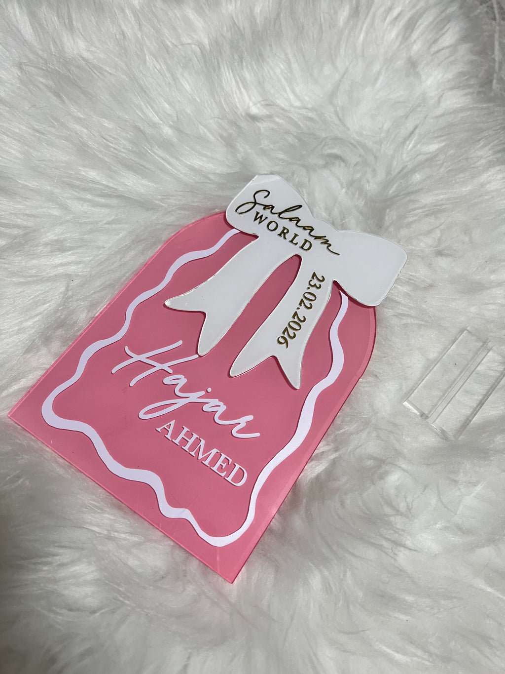 'Salaam World' Baby Girl Sign (Mini)