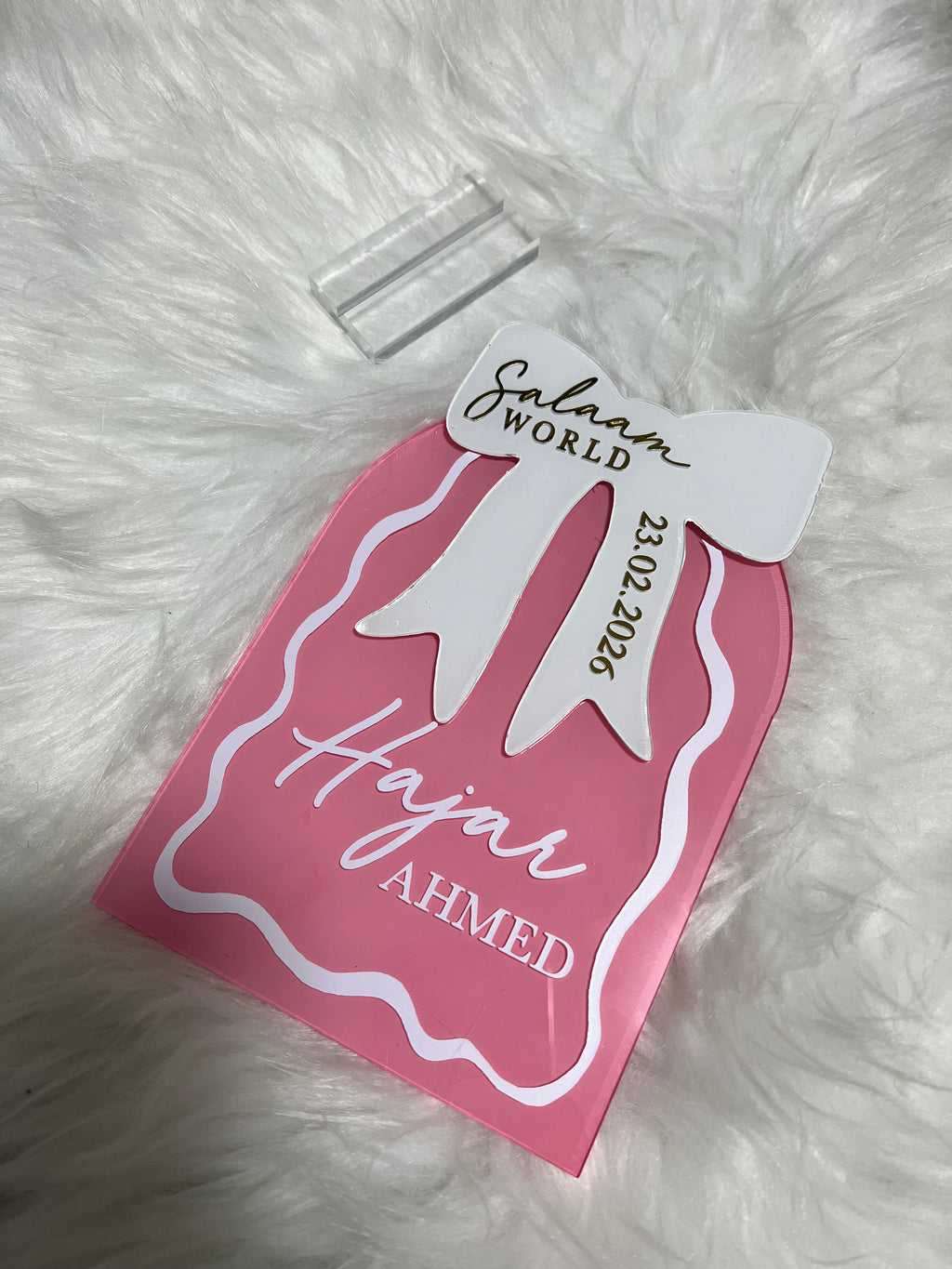 'Salaam World' Baby Girl Sign (Mini)