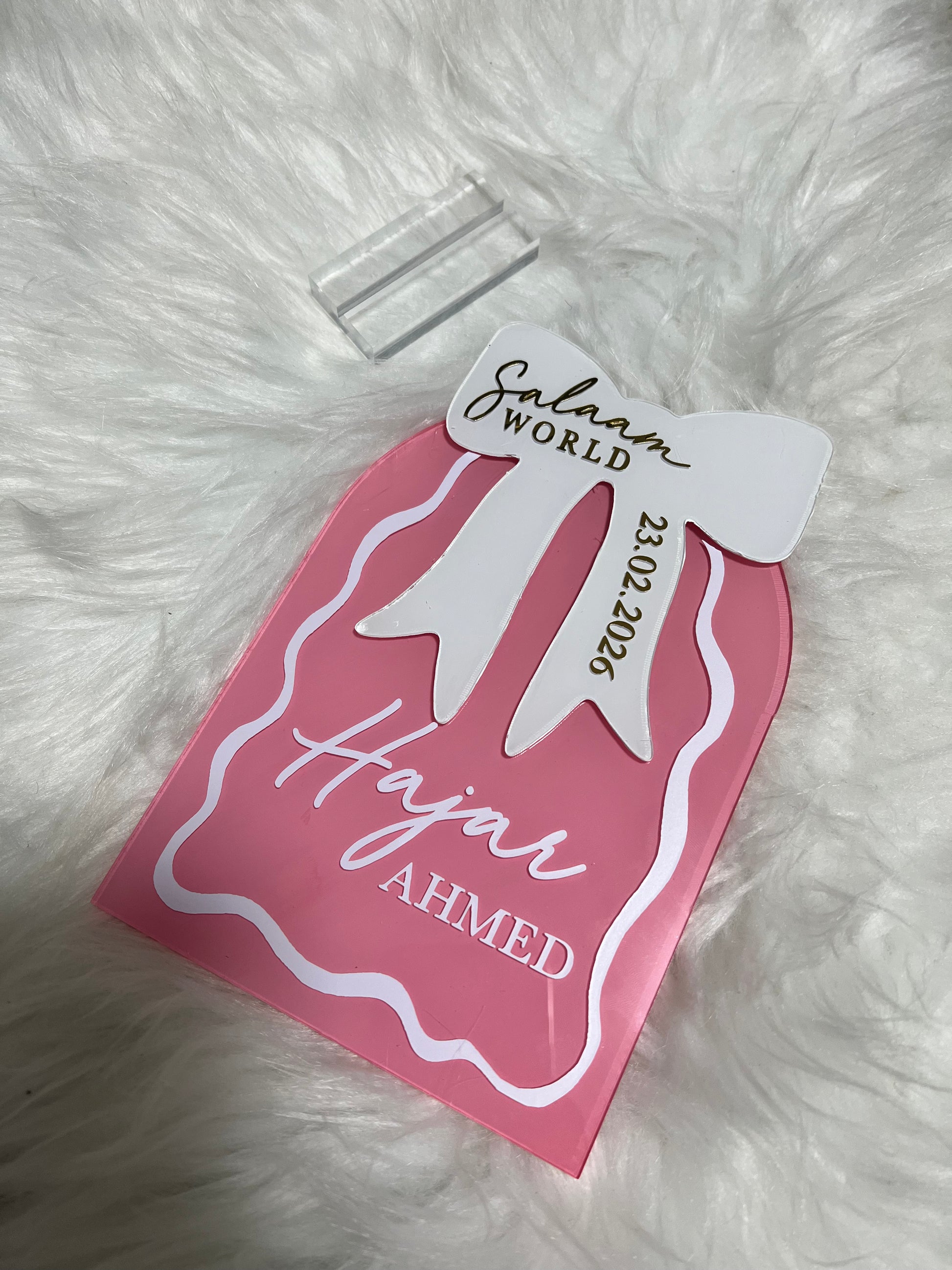 'Salaam World' Baby Girl Sign (Mini)