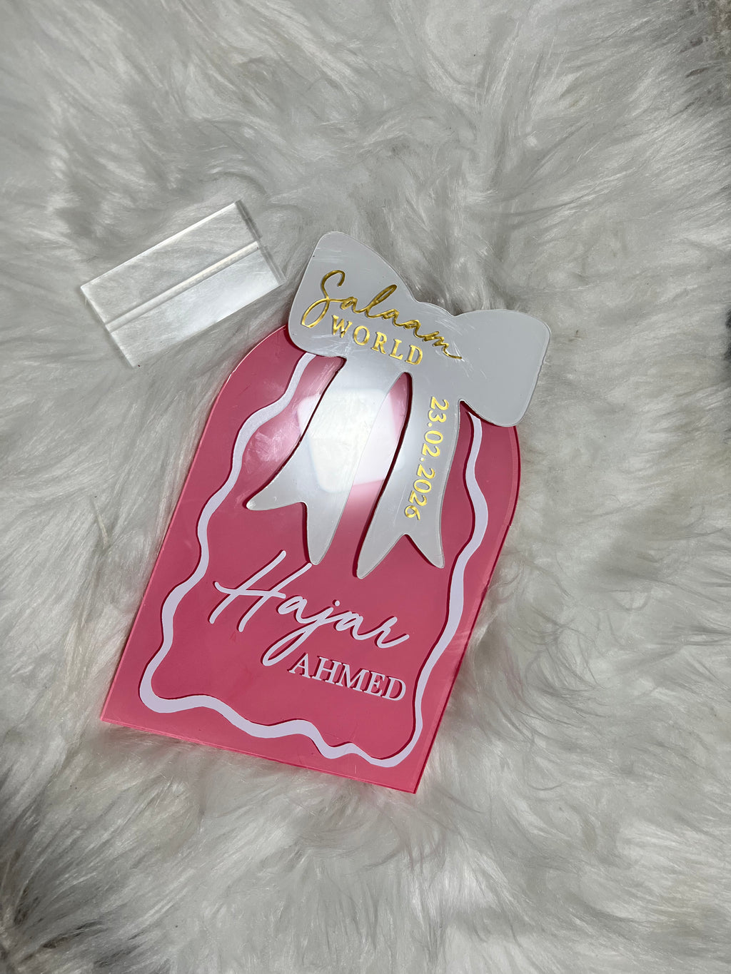 'Salaam World' Baby Girl Sign (Mini)