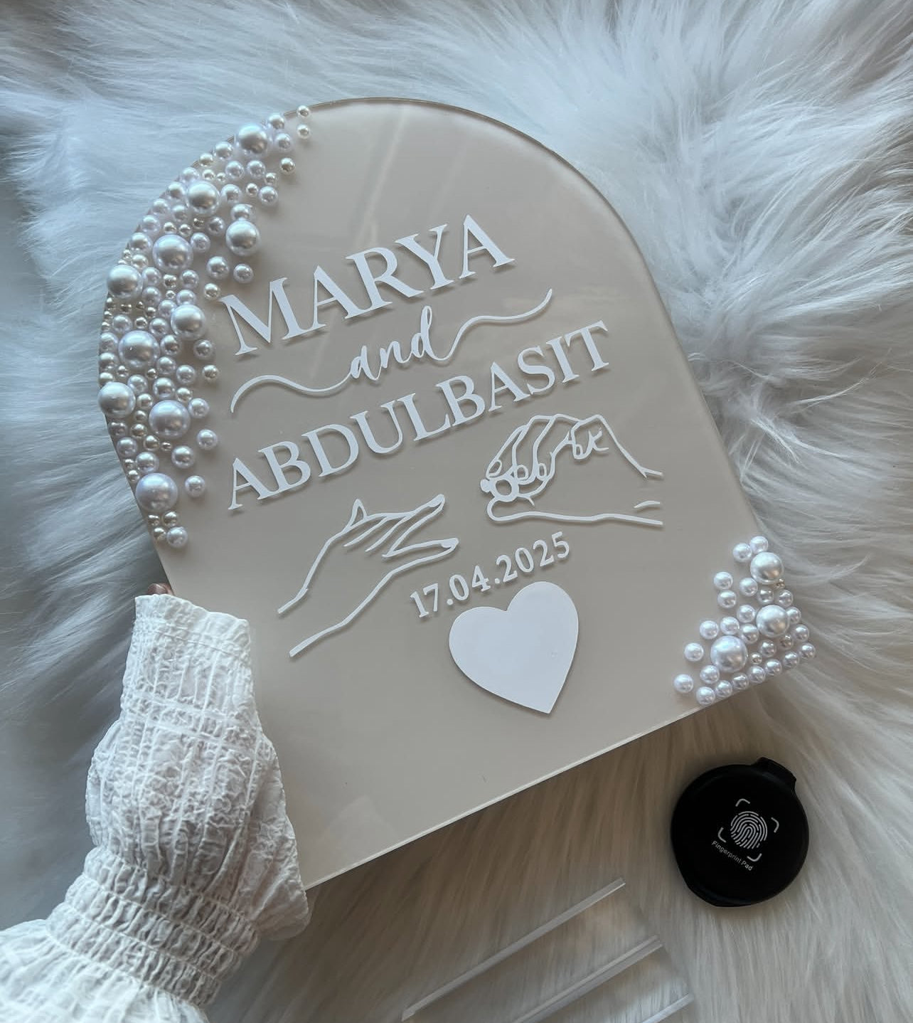 Couple's Eternal Fingerprint Wedding Display