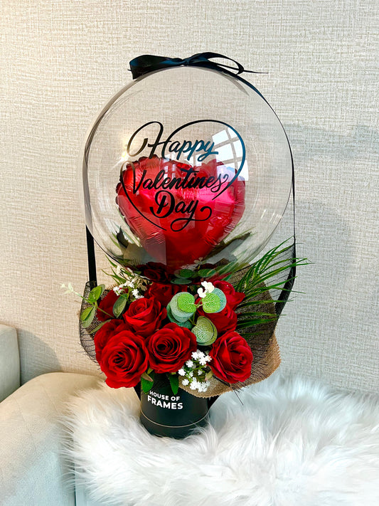Valentines Red Heart Balloon Gift