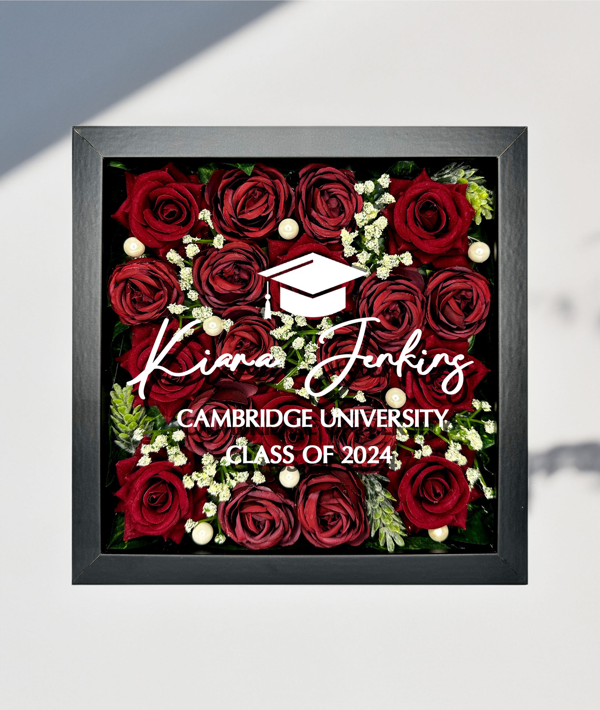 Customise Red Rose Flower Frame