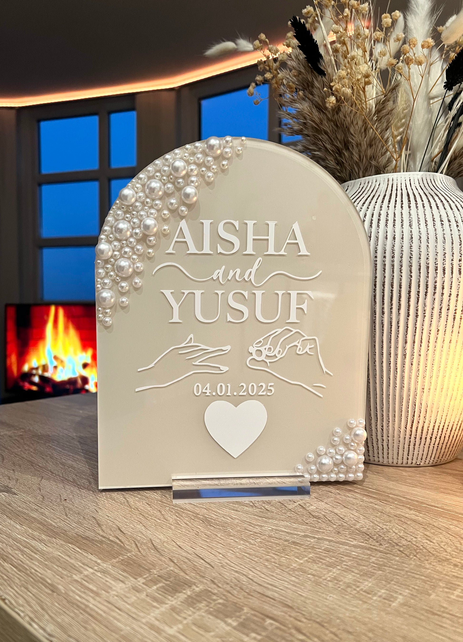 Couple's Eternal Fingerprint Wedding Display