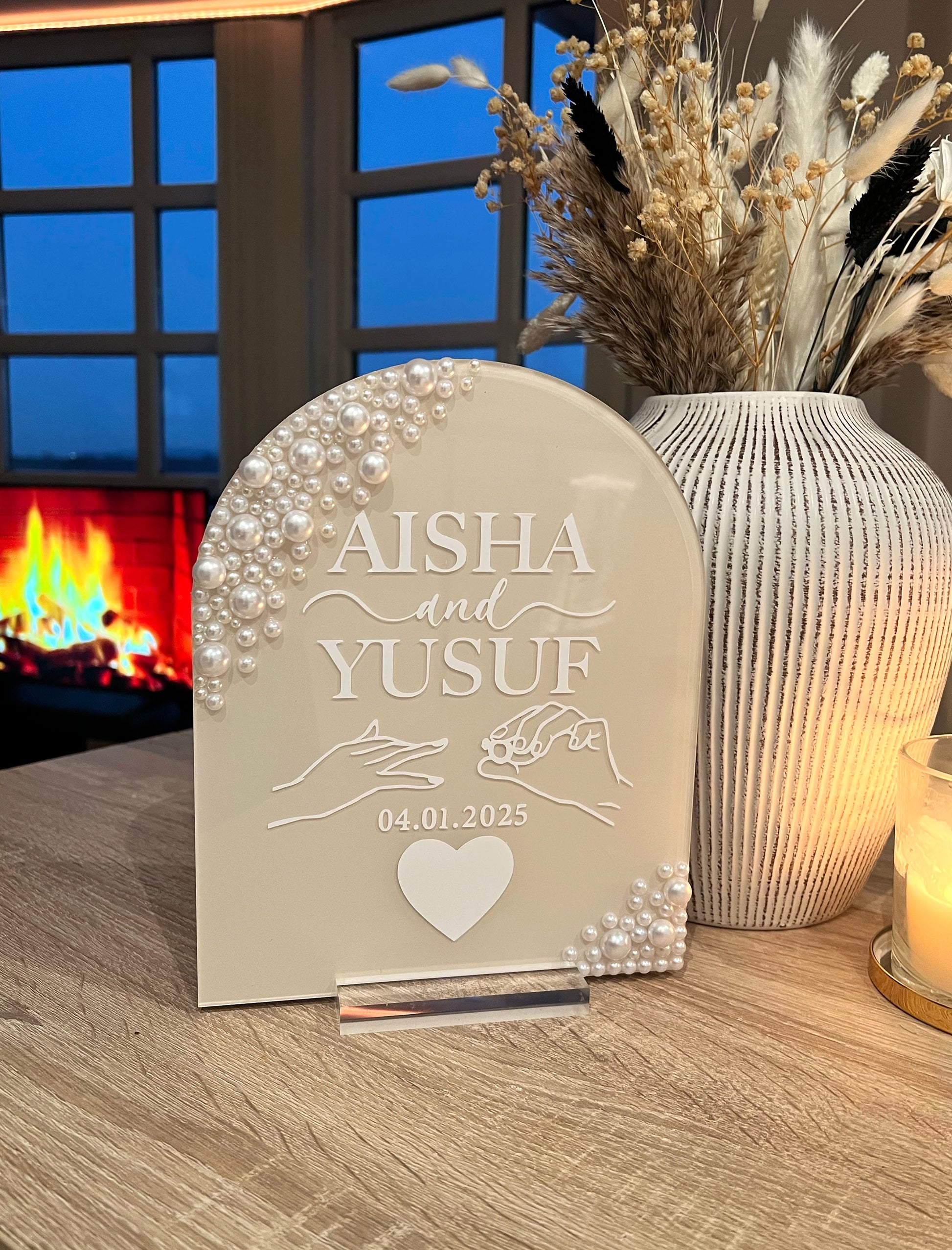 Couple's Eternal Fingerprint Wedding Display