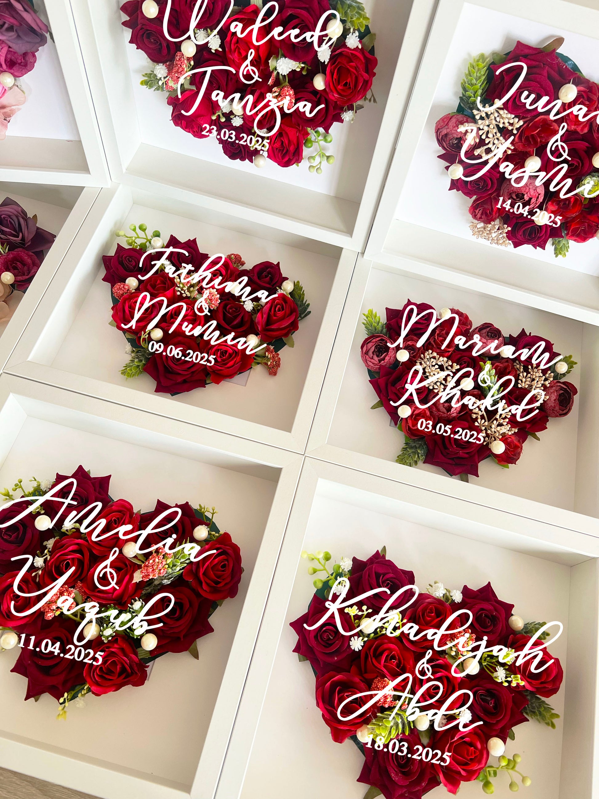 NEW Red Rose Heart Frame