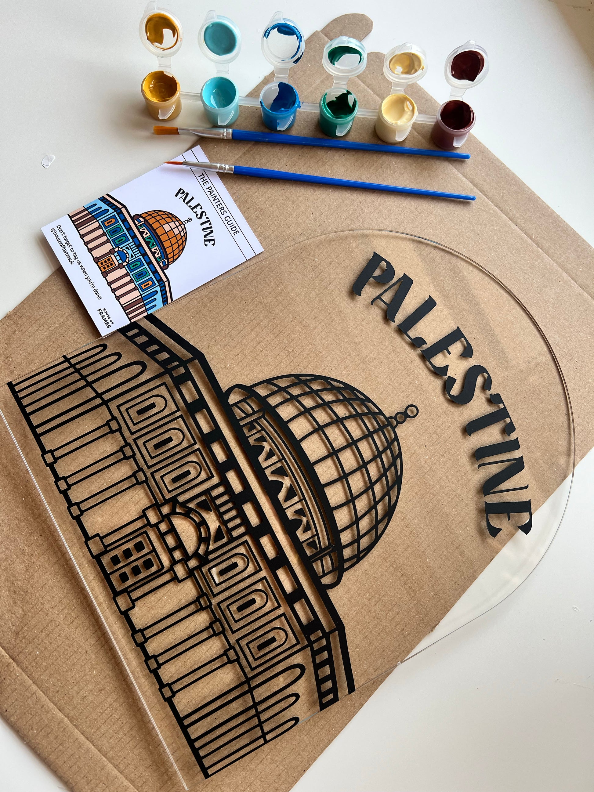 DIY Paint Your Own Al-Aqsa Mosque Acrylic Display Stand